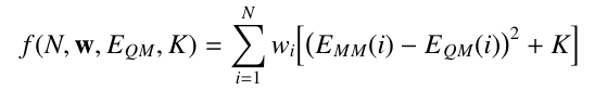 Fitting equation with weights