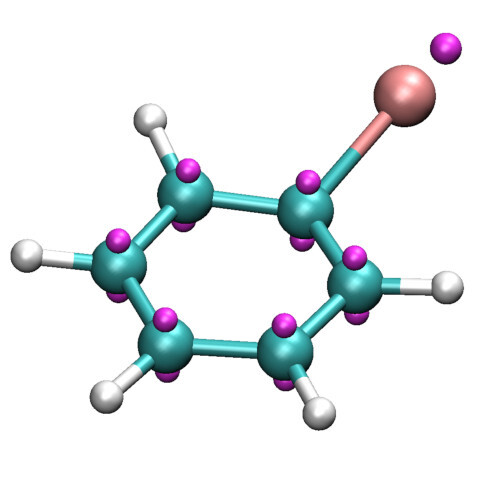 Bromobenzene with many extra points